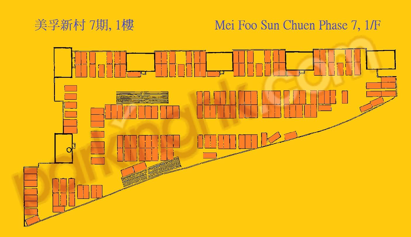  Lai Chi Kok Carpark  Broadway Street  Mei Foo Sun Chuen  Floor plan 香港車位.com ParkingHK.com