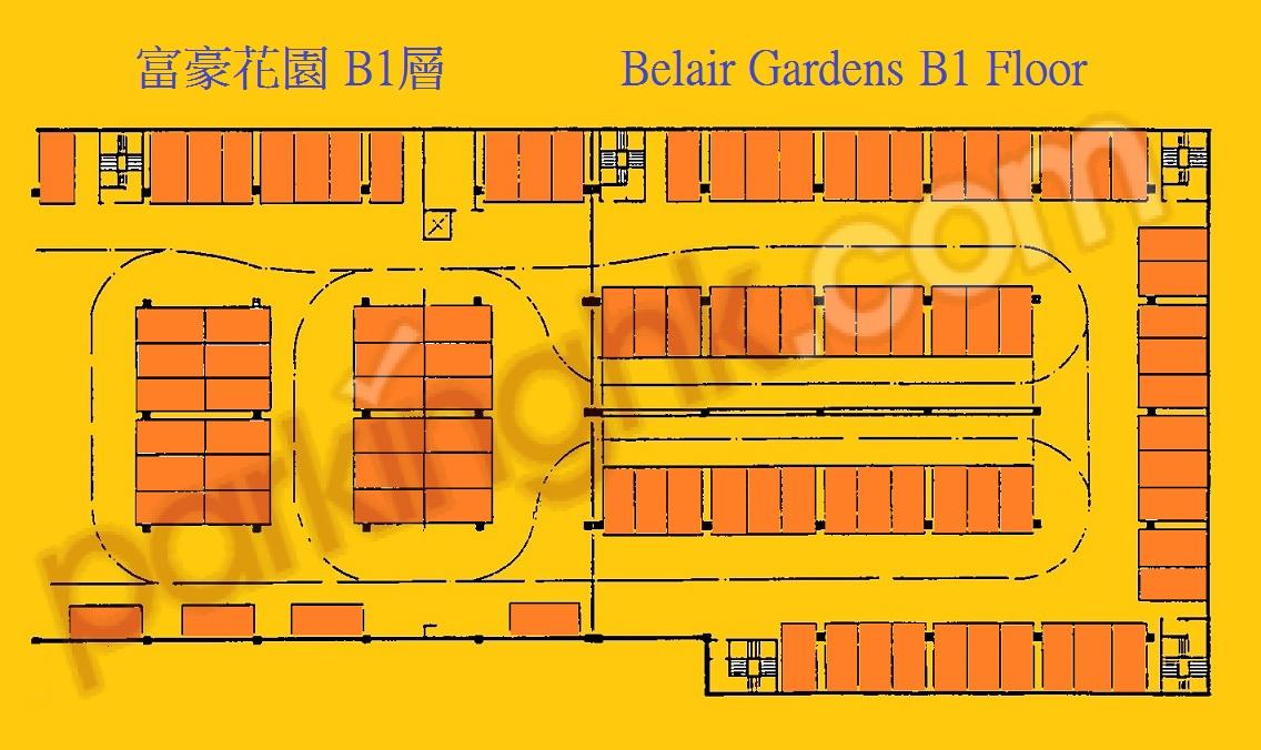  Sha Tin Carpark  Tai Chung Kiu Road  Belair Gardens  Floor plan 香港車位.com ParkingHK.com