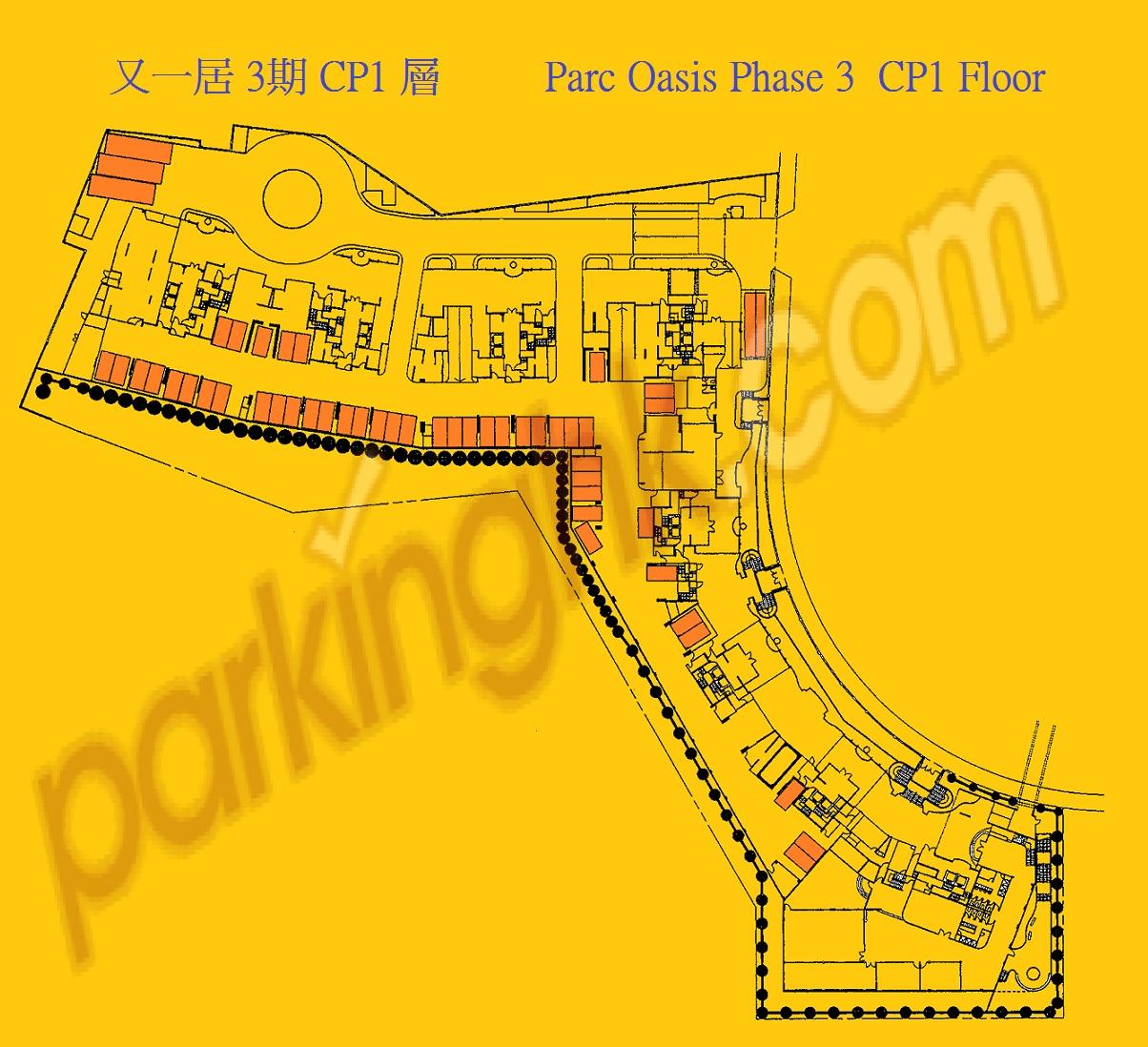  Yau Yat Chuen Carpark  Parc Oasis Road  Parc Oasis Phase 3  Floor plan 香港車位.com ParkingHK.com