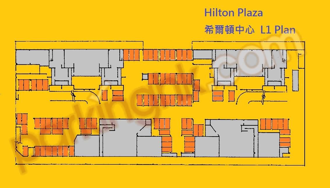  沙田車位 沙田正街 希爾頓中心 平面圖 香港車位.com ParkingHK.com