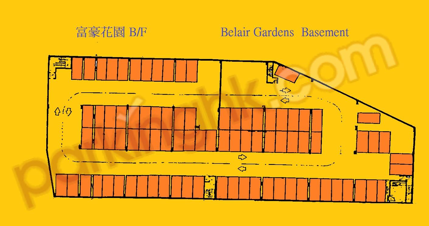  Sha Tin Carpark  Tai Chung Kiu Road  Belair Gardens  Floor plan 香港車位.com ParkingHK.com