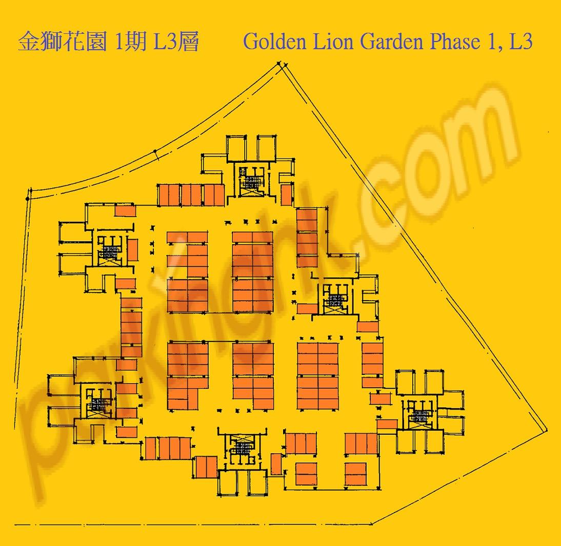  大圍車位 翠田街 金獅花園 1期平面圖 香港車位.com ParkingHK.com