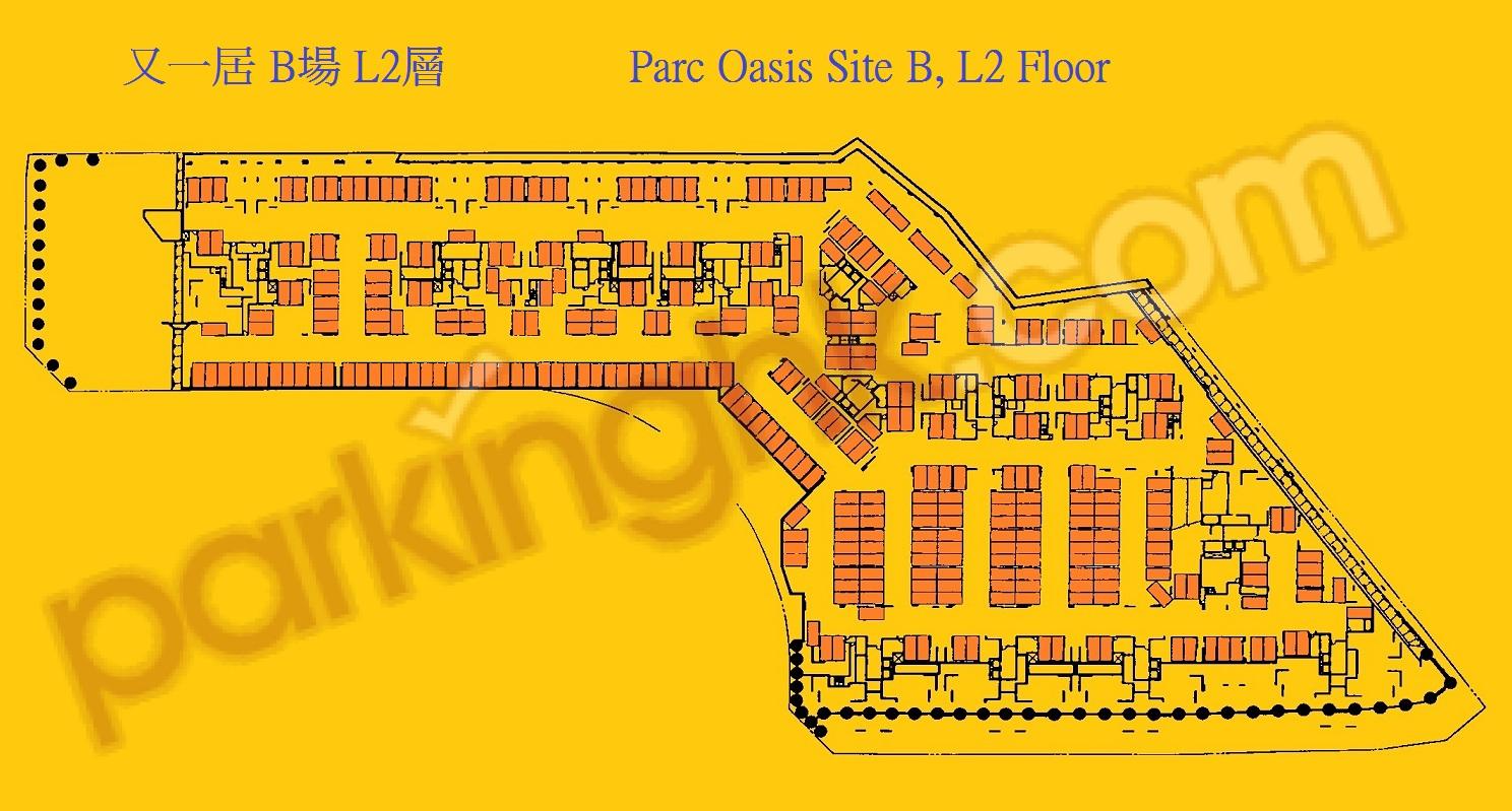  Yau Yat Chuen Carpark  Parc Oasis Road  Parc Oasis Site B  Floor plan 香港車位.com ParkingHK.com