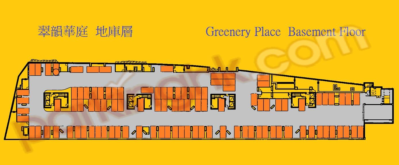  Yuen Long Carpark  Town Park Road South  Greenery Place  Floor plan 香港車位.com ParkingHK.com