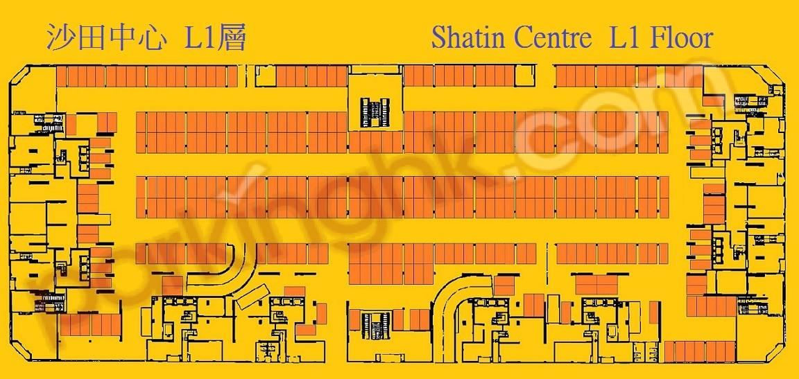  沙田車位 橫壆街 沙田中心 平面圖 香港車位.com ParkingHK.com