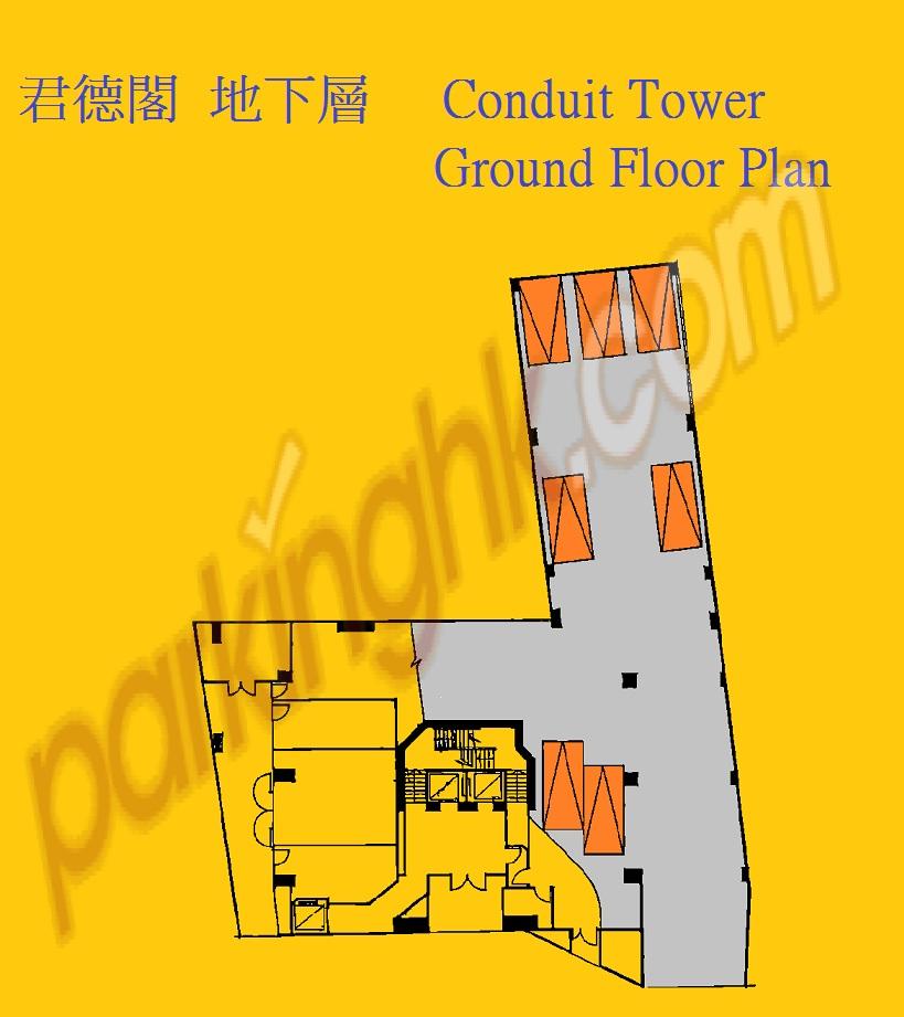  半山車位 干德道 君德閣 平面圖 香港車位.com ParkingHK.com