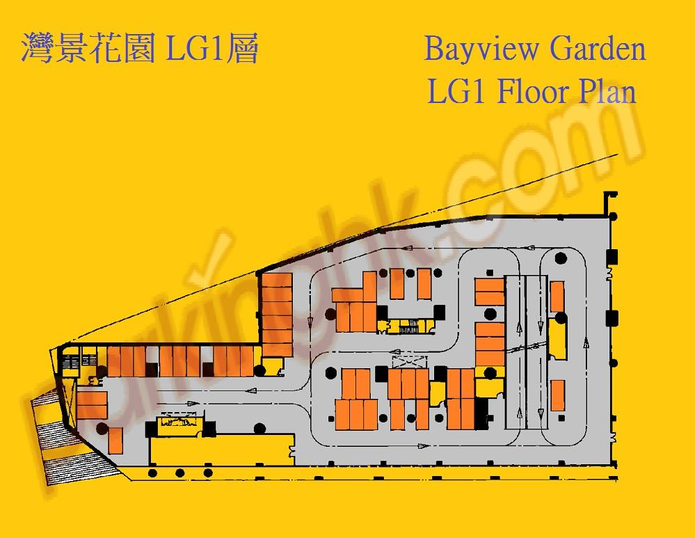  荃灣車位 青山公路 - 荃灣段 灣景花園 平面圖 香港車位.com ParkingHK.com